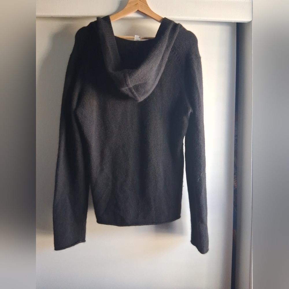 J.Crew Vintage Merino Wool Angora Cashmere Blend Hooded Sweater L - Picture 7 of 7